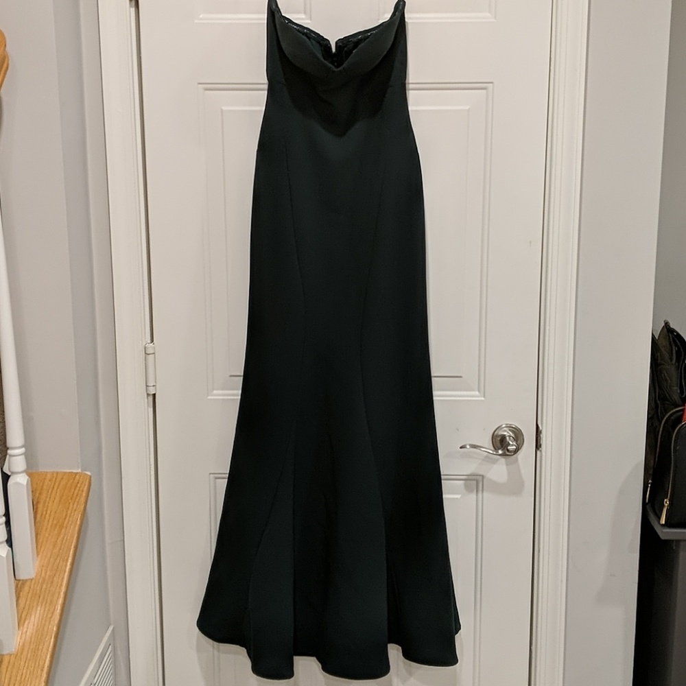 Lulu's Forest Green Evening Strapless Dress
